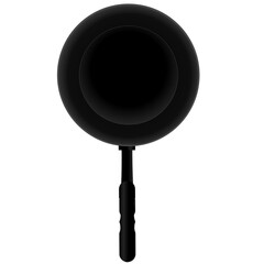 black frying pan illustration