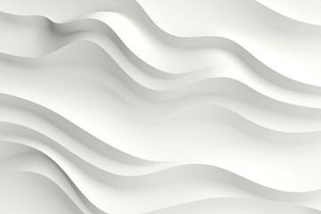 Obraz na płótnie Canvas Minimalist white paper cut waves background, white background