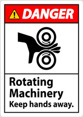 Danger Sign Rotating Machinery Keep Hands Away