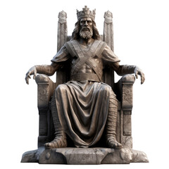 Obraz premium king on a throne isolated on white