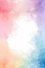 Obraz premium Watercolor decorative frame. Abstract background. Invitation, advertisement, thanks. Ornamental leaves. Generative AI.