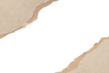 Gray ripped paper torn edges strips isolated on white background