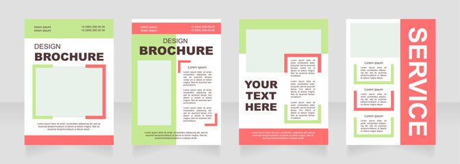 Mall blank brochure layout design. Store info and shopping. Vertical poster template set with empty copy space for text. Premade corporate reports collection. Editable flyer paper pages