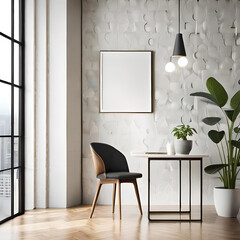 modern interior with a chair