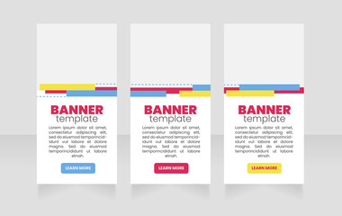 Discount coupon vertical web banner design template. Vector flyer with text space. Advertising placard with customized copyspace. Promotional printable poster for advertising. Graphic layout