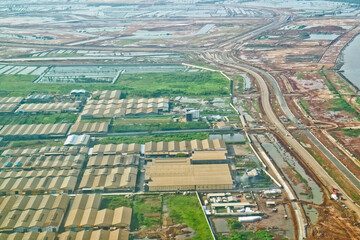 Aerial view of Jakarta's reclamation island