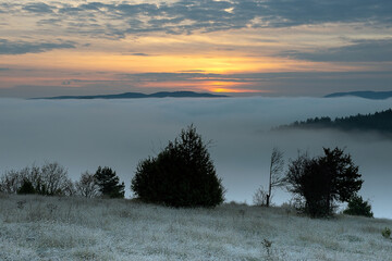 sunrise over the lake