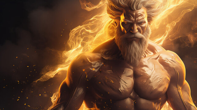 old monk warrior, power of positive masculinity yang - by generative ai