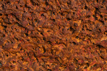 Laterite background.  Orange stone background.  Geological background.