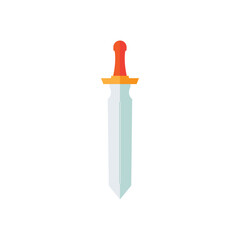 Cartoon game sword on transparent background. Crossed Knight Sword Ancient Weapon Cartoon Design