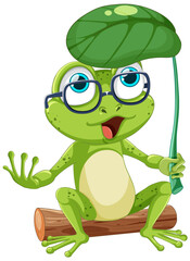 Green Frog Wearing Glasses