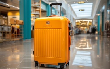 A suitcase is sitting on the floor. Generative AI