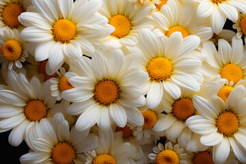 Daisy Flowers Wallpaper Closeup Vegetation Background Created Using Artificial Intelligence