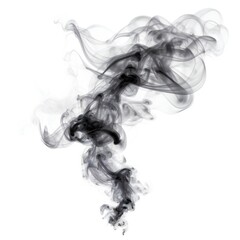 Fototapeta premium Dark smoke or mist element on white background Generative AI