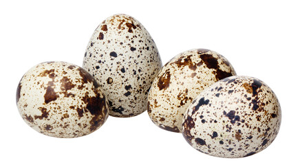 Delicious quail eggs cut out