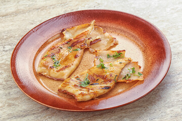 Grilled squid with unagi sauce