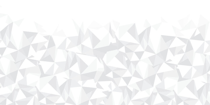 Abstract background with triangles Geometric gray ice texture and white Background