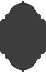 Ramadan frame shape. Islamic window and door icon. Arabic oriental arch. Silhouette of arabesque traditional template