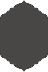 Ramadan frame shape. Islamic window and door icon. Arabic oriental arch. Silhouette of arabesque traditional template