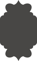 Ramadan frame shape. Islamic window and door icon. Arabic oriental arch. Silhouette of arabesque traditional template