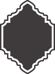 Ramadan frame shape. Islamic window and door icon. Arabic oriental arch. Silhouette of arabesque traditional template