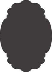 Ramadan frame shape. Islamic window and door icon. Arabic oriental arch. Silhouette of arabesque traditional template