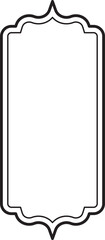 Ramadan frame shape. Islamic window and door icon. Arabic oriental arch. Outline arabesque traditional template