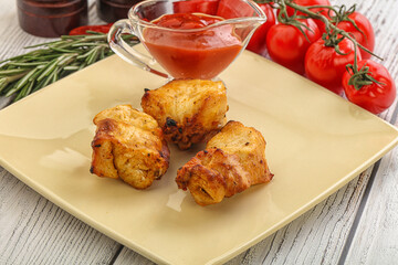 Chicken breast shashlik - grilled meat