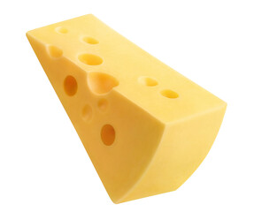 Piece of delicious cheese cut out
