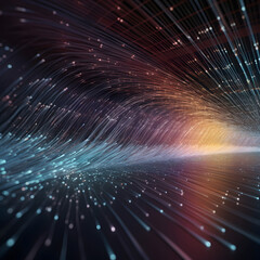 burst of information as light going thruw fiber cable