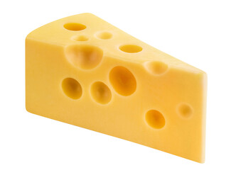 Piece of delicious cheese cut out