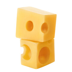 Delicious cheese cubes cut out