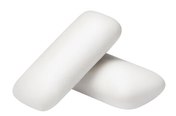 Two chewing gum pieces cut out