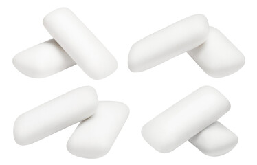 Set of chewing gums cut out