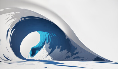 Abstract blue ocean wave