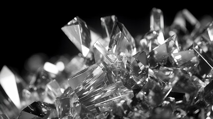 Close-up shot of beautiful Diamond, dark background. Created with Generative Ai technology.