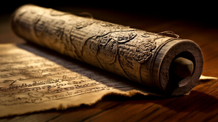 old scrolls, AI-generated