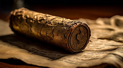 old scrolls, AI-generated
