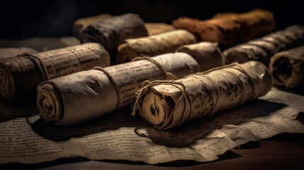 old scrolls, AI-generated