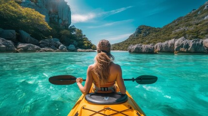 girl canoe or kayak adventure