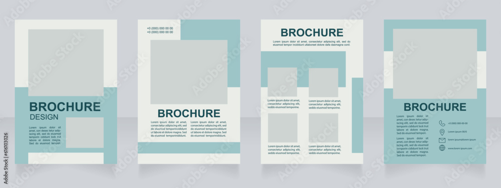 Wall mural art development and ideas guide blank brochure design. template set with copy space for text. premad