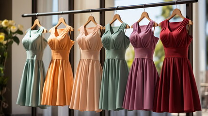fashion  women's clothing store, shopping centre, marketplace background,template ,copy space,banner background generated ai