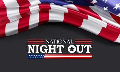 National Night out (NNO) is observed every year in August, it is an annual community building campaign that promotes police-community partnerships and neighborhood camaraderie. 3D Rendering