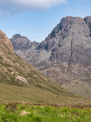 Cuillin Hills, a rocky mountain landscape on the Scottish Isle of Skye