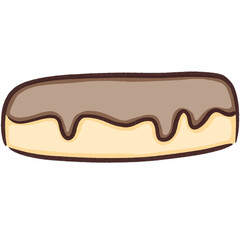 bun with chocolate 