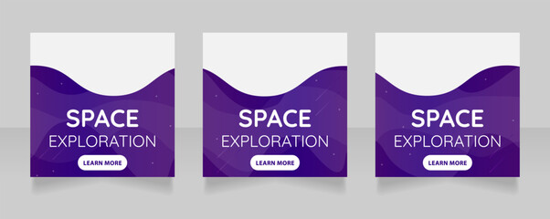 Spaceship launching campaign web banner design template. Vector flyer with text space. Advertising placard with customized copyspace. Printable poster for advertising. Myriad Pro, Verdana fonts used