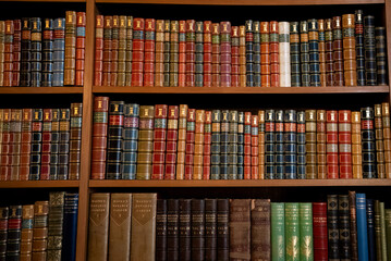 old books in a library