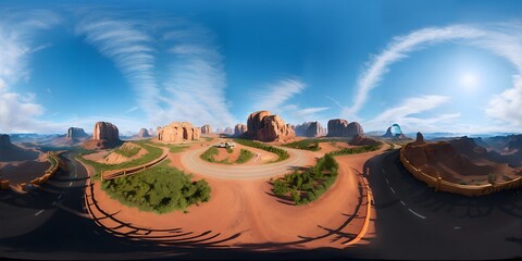 360 degree panorama desert savannah prairie cacti HDRI