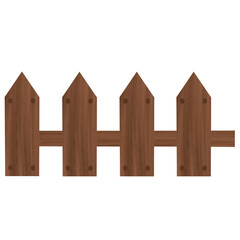 wooden fence isolated on white