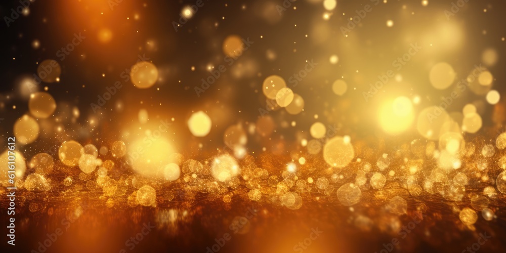 Aufkleber a gold abstract bokeh background. generative ai image aig30.